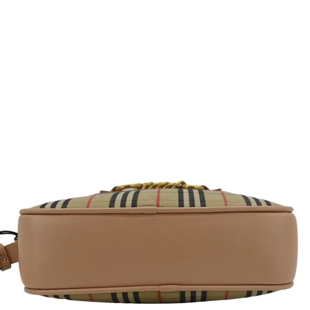 Burberry  1983 Knight Check Link Leather Crossbody Belt Bag Pink - Picture 9 of 12